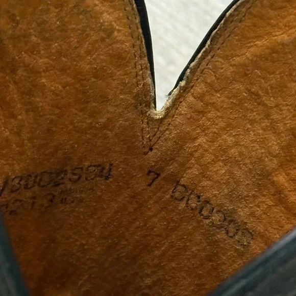 Lucchese Black and Turquoise Snip Toe Western Cowboy Boots Size 7 - Picture 14 of 16